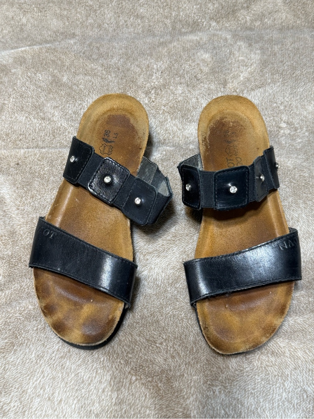 NAOT Ashley Size 36‎ Womens Sandals Slip On Open Toe Slippers Studded Size 5.5